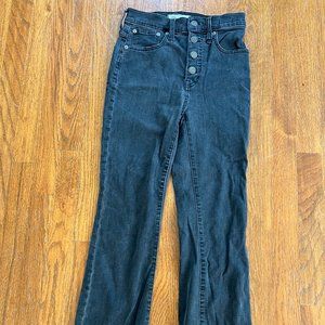 Madewell Cropped Black Denim Jeans
